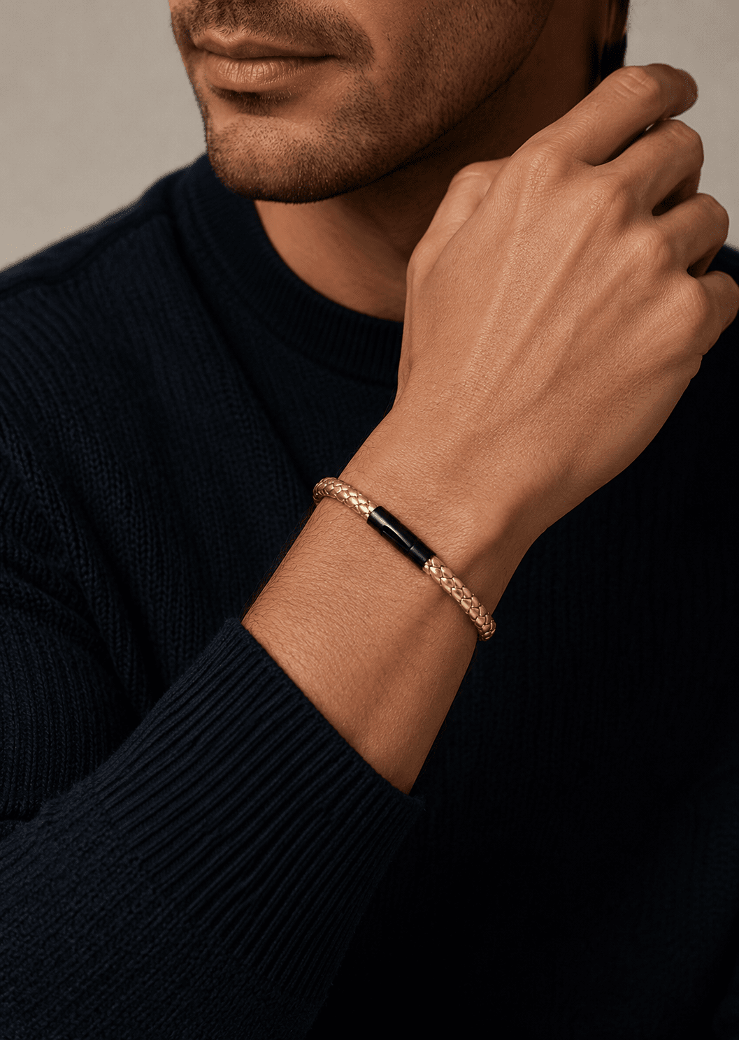 Leather Bracelet Cerulean Nexus