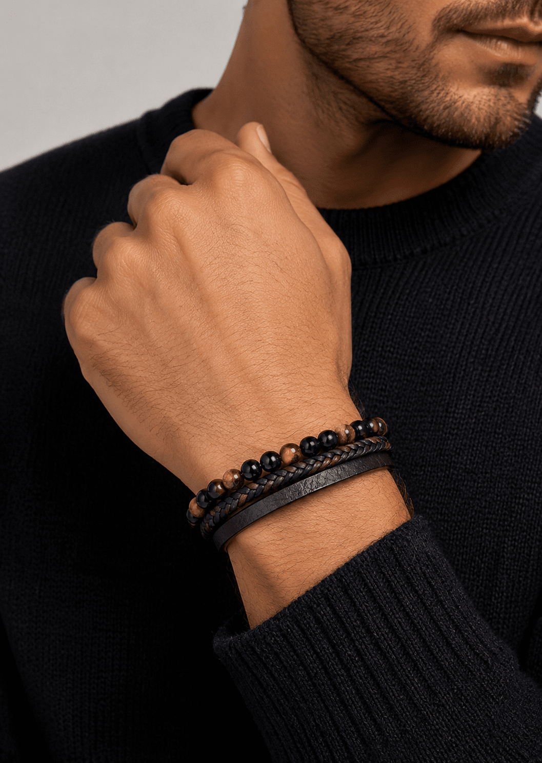 Leather Bracelet Raven Echo