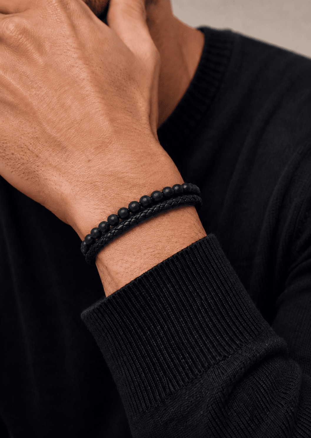 Leather Bracelet Shadow Embrace
