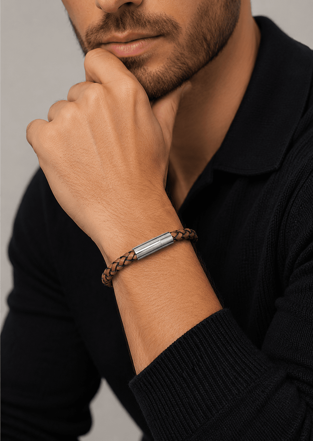 Leather Bracelet Cobalt Ridge