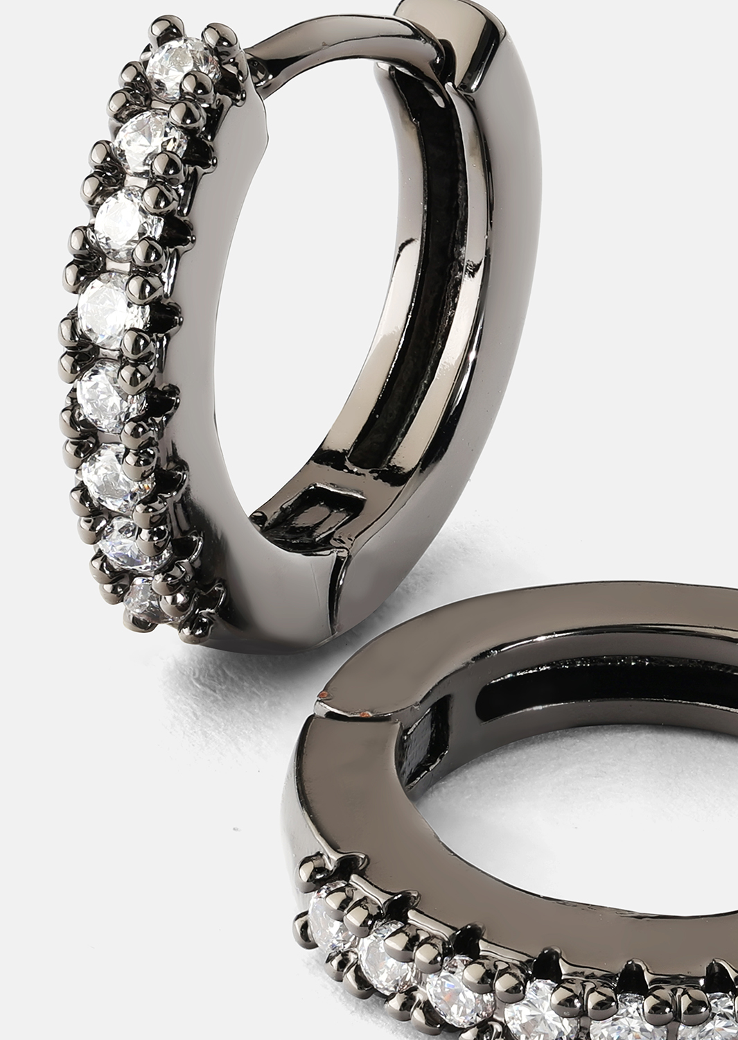 Earrings Aitana white - Chrome Plated