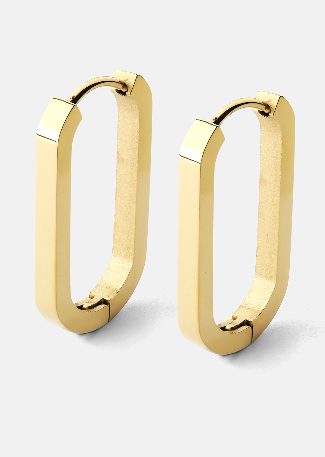 Earring Edge Hoops - 18k Gold Plated