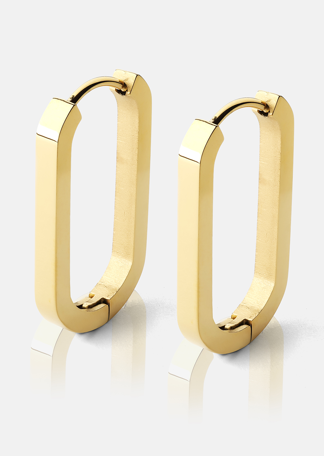 Earring Edge Hoops - 18k Gold Plated