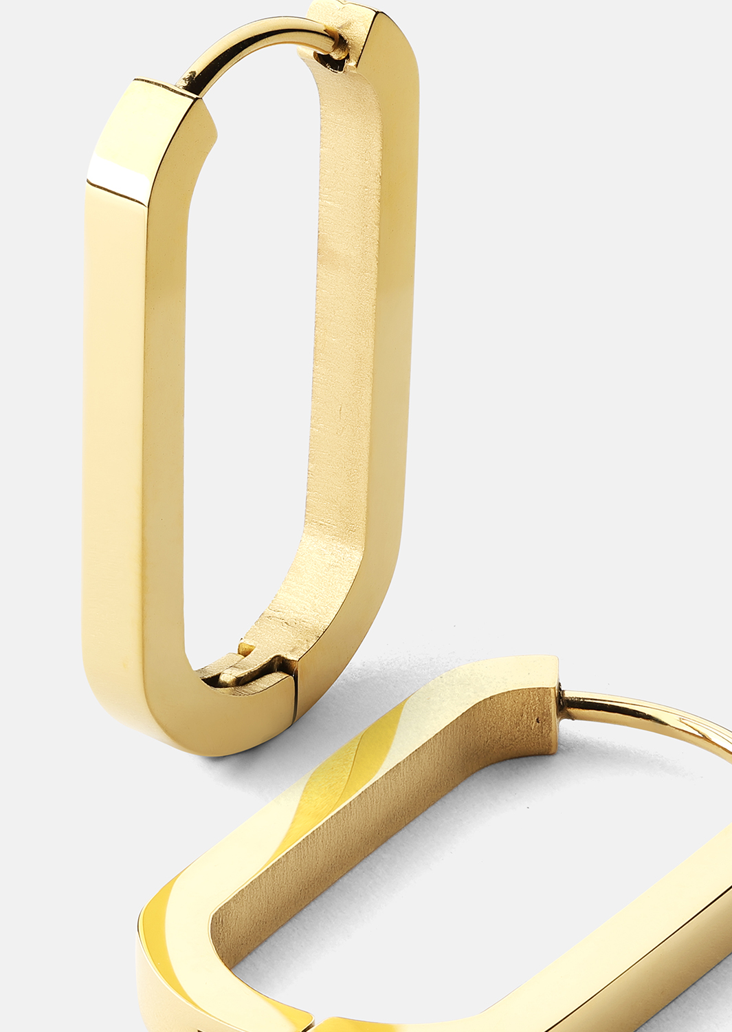Earring Edge Hoops - 18k Gold Plated