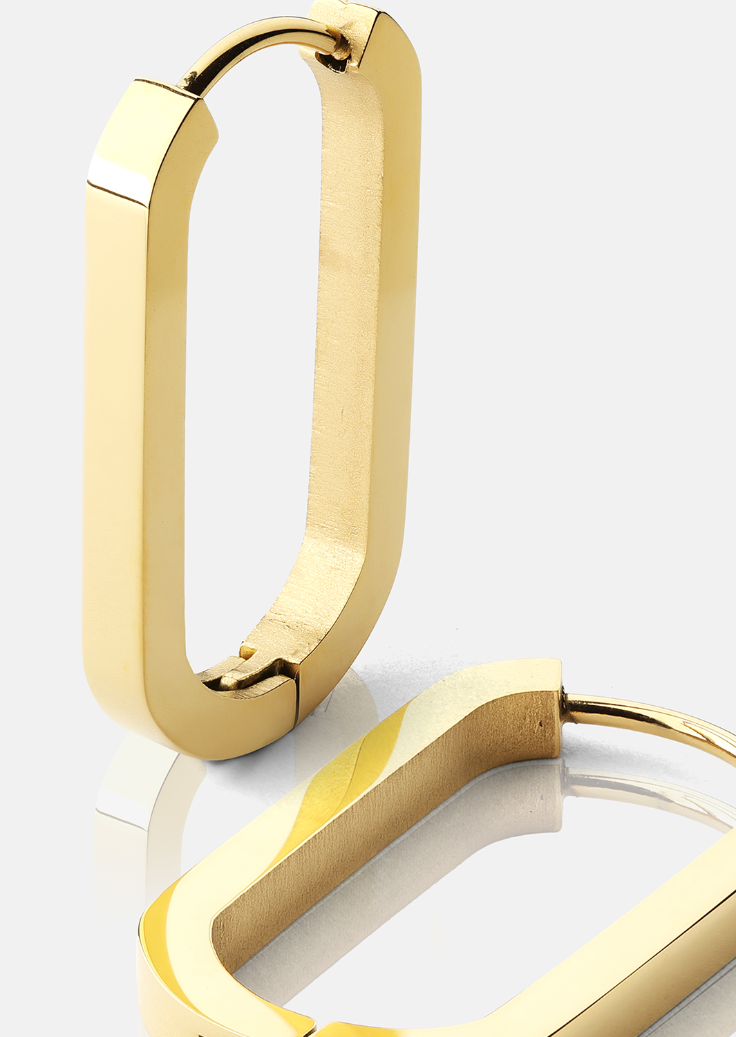 Earring Edge Hoops - 18k Gold Plated