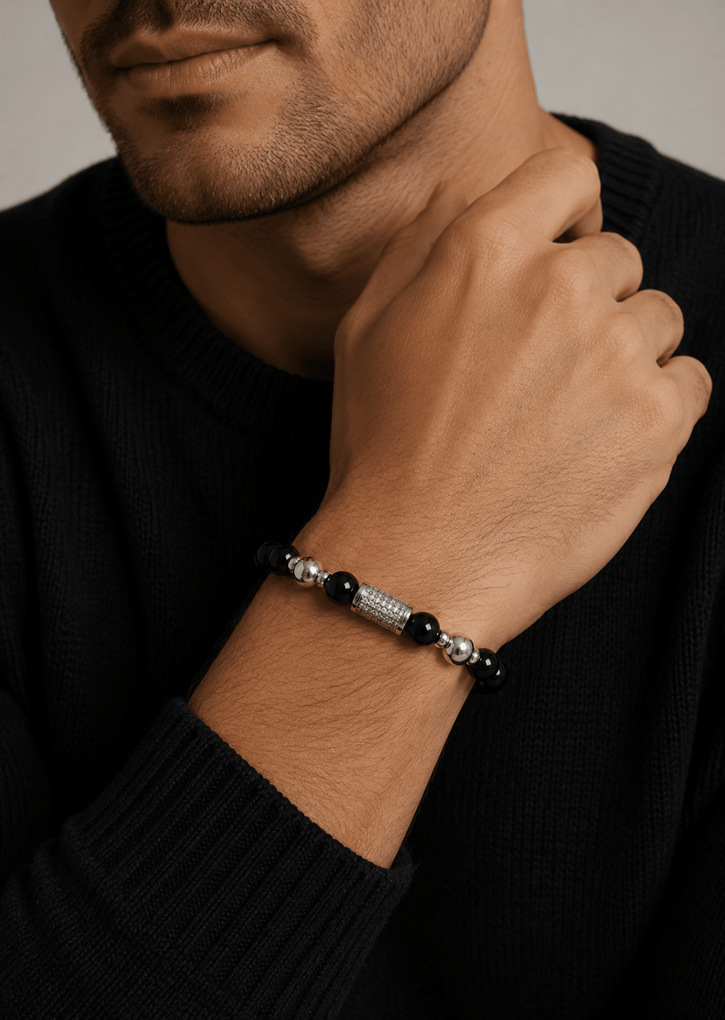Beaded Bracelet Obsidian Valor