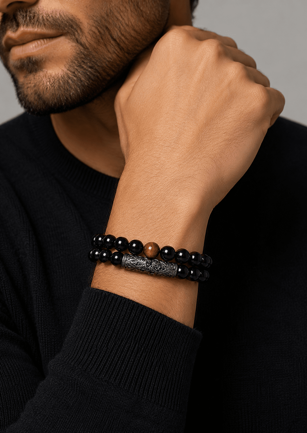 Beaded Bracelet Onyx Valor