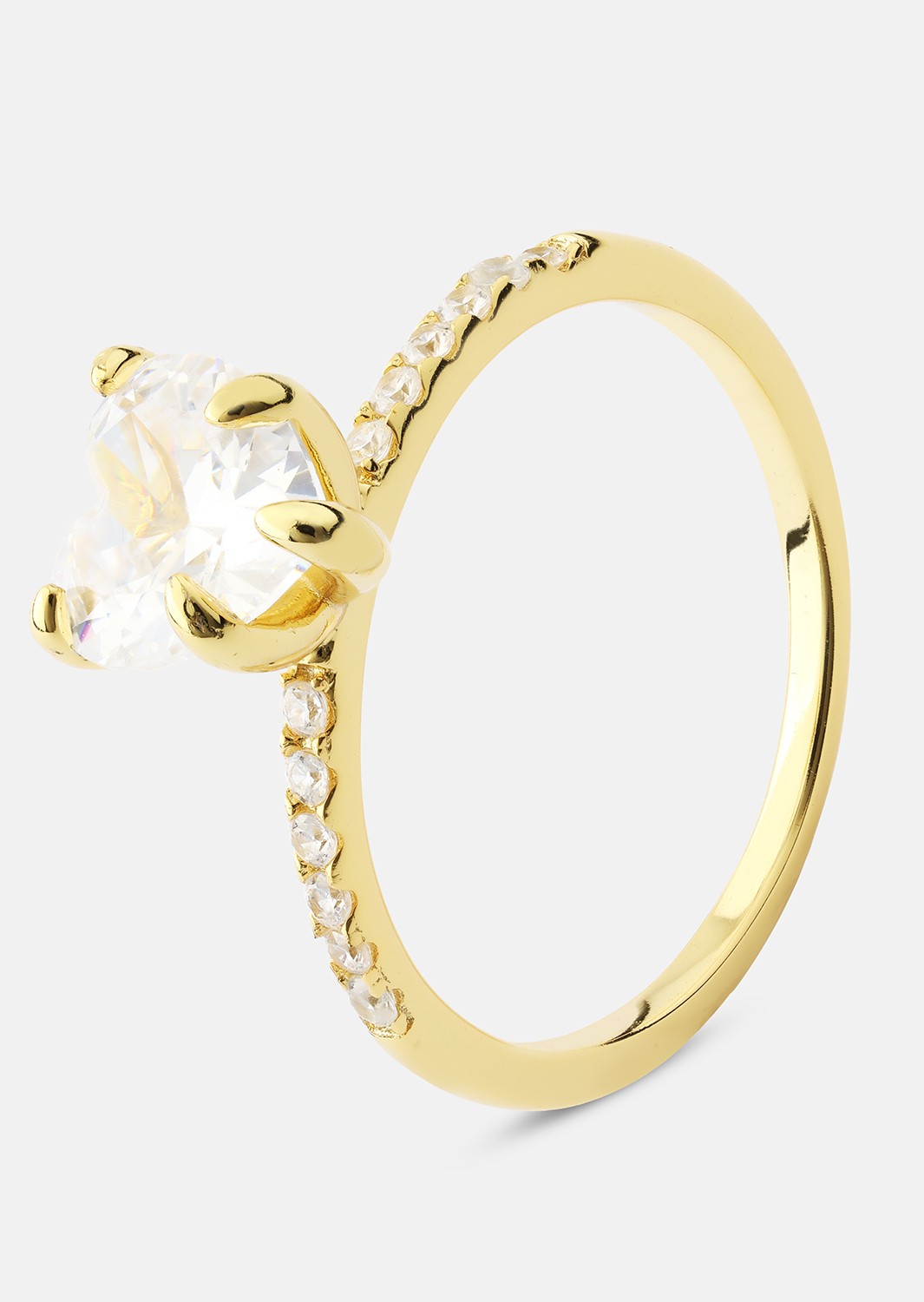Heartlight Solitaire Ring - 18k Gold Plated