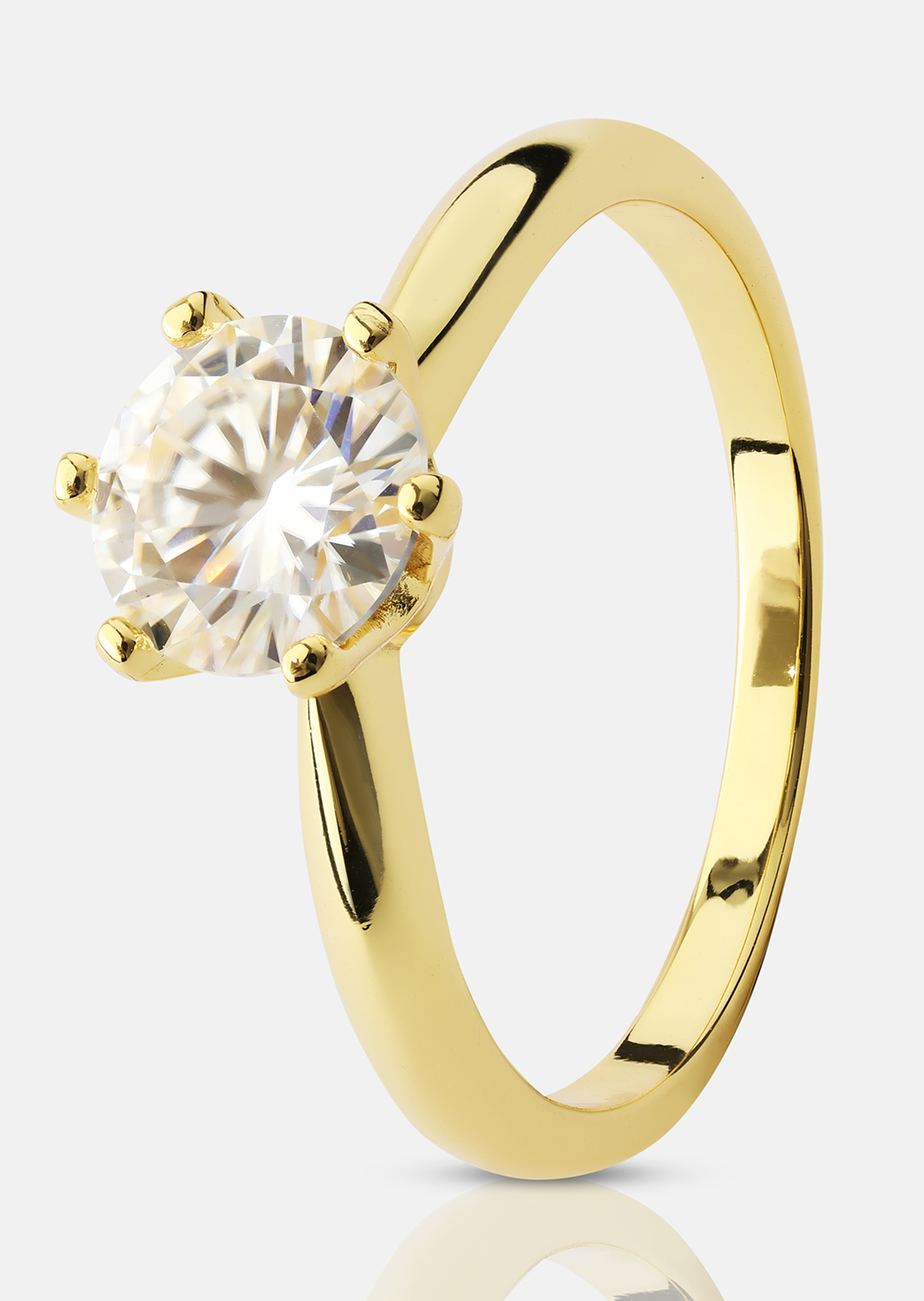 Ring Solitaire - 18K Gold Plated