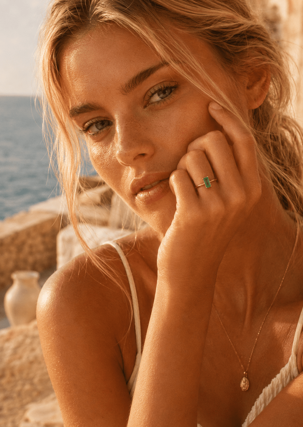 Ring Emeraldis - 18k Gold Plated