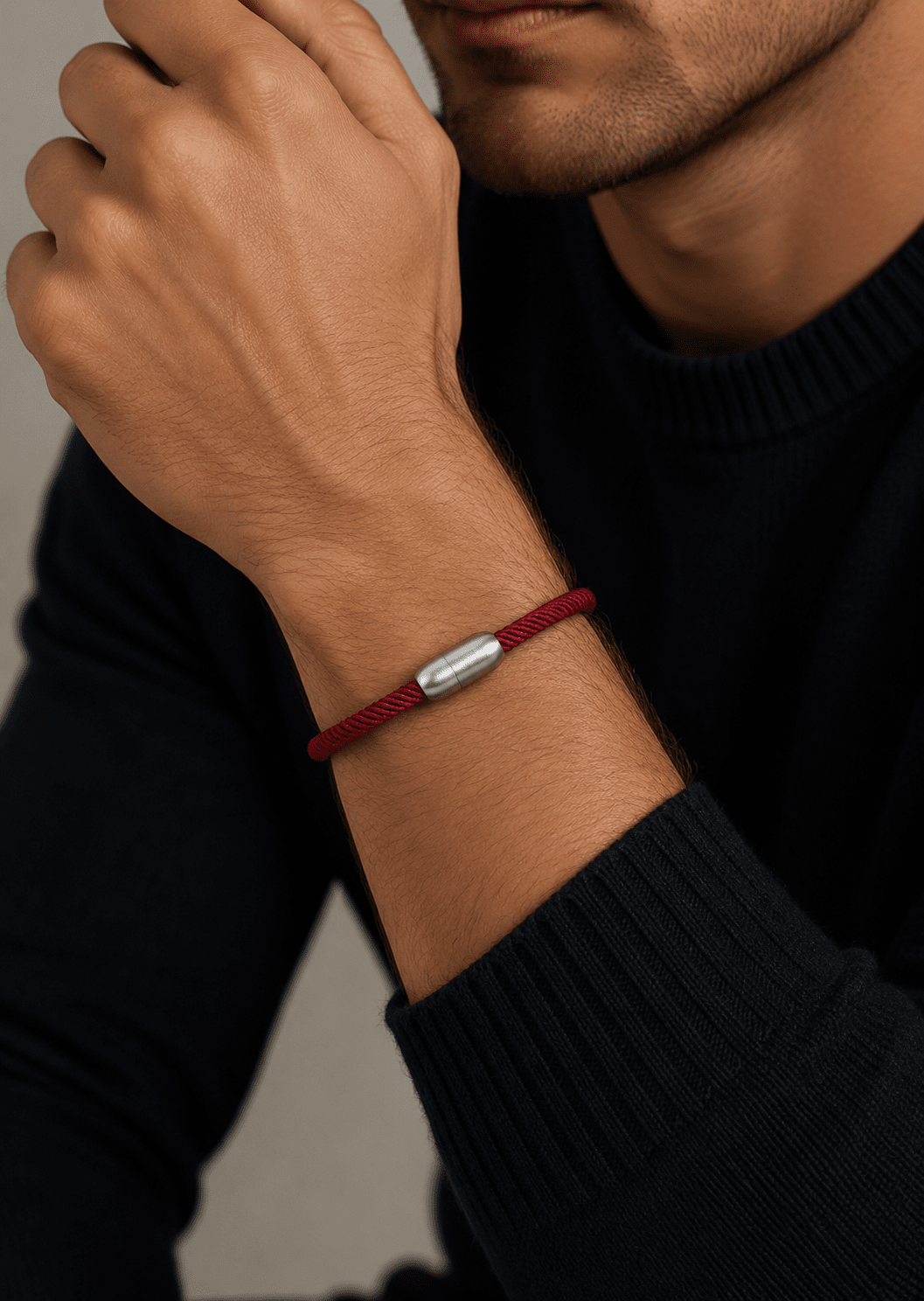 Cord Bracelet Crimson Nobility
